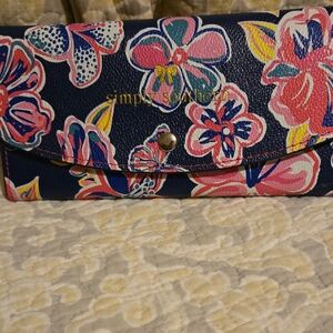 Simply Southern Navy and Pink Floral Wallet